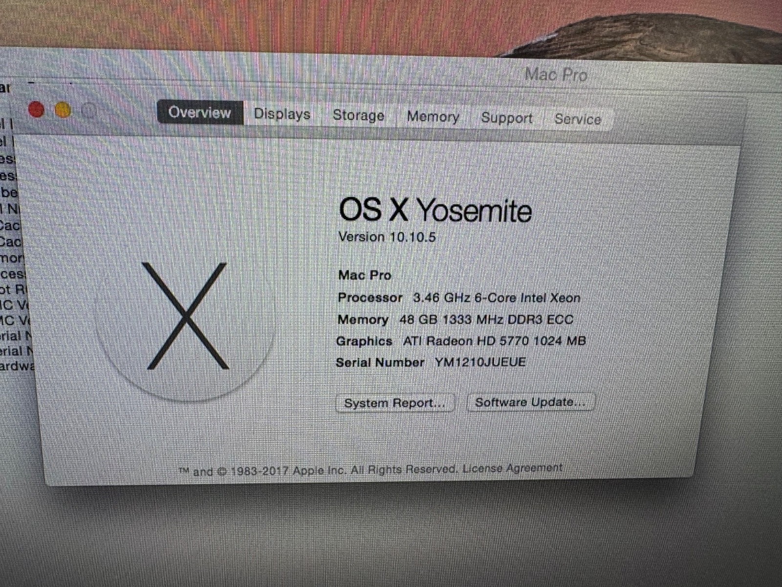 2010-2012  Mac Pro 5,1 CPU Tray with 6-Core Westmere 3.46GHz Xeon and 48GB RAM