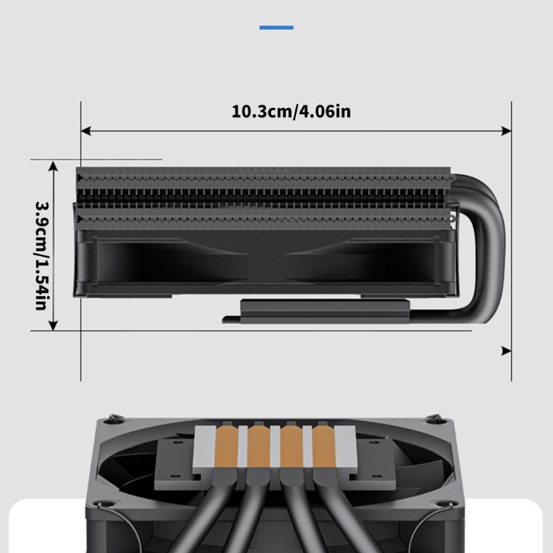 Plastic Metal CPU Cooling 4 Heat Pipe 3800RPM 4 Heat Pipe CPU Radiator Replace