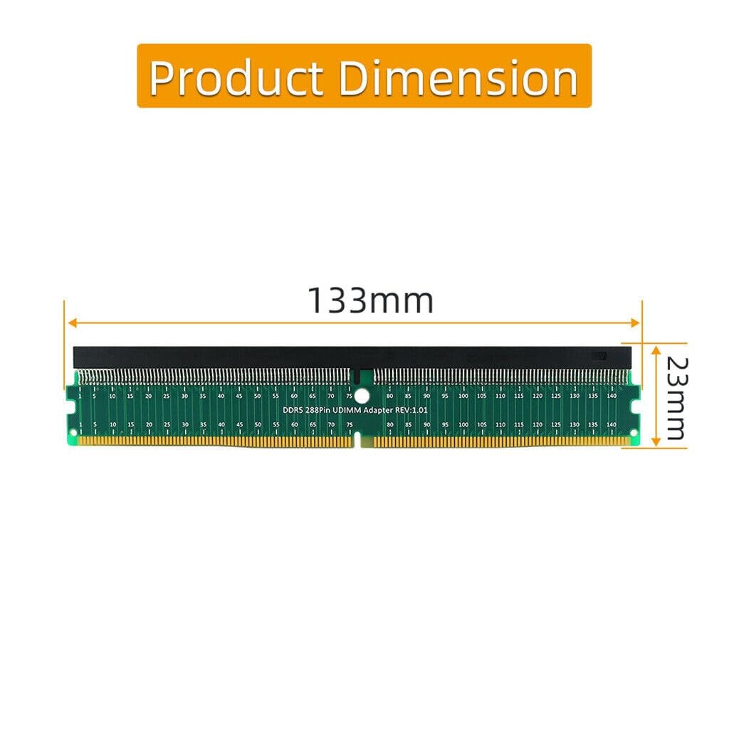 1 PCS DDR5 UDIMM 288Pin Adapter Riser Card Memory Diagnostic Test Hardware