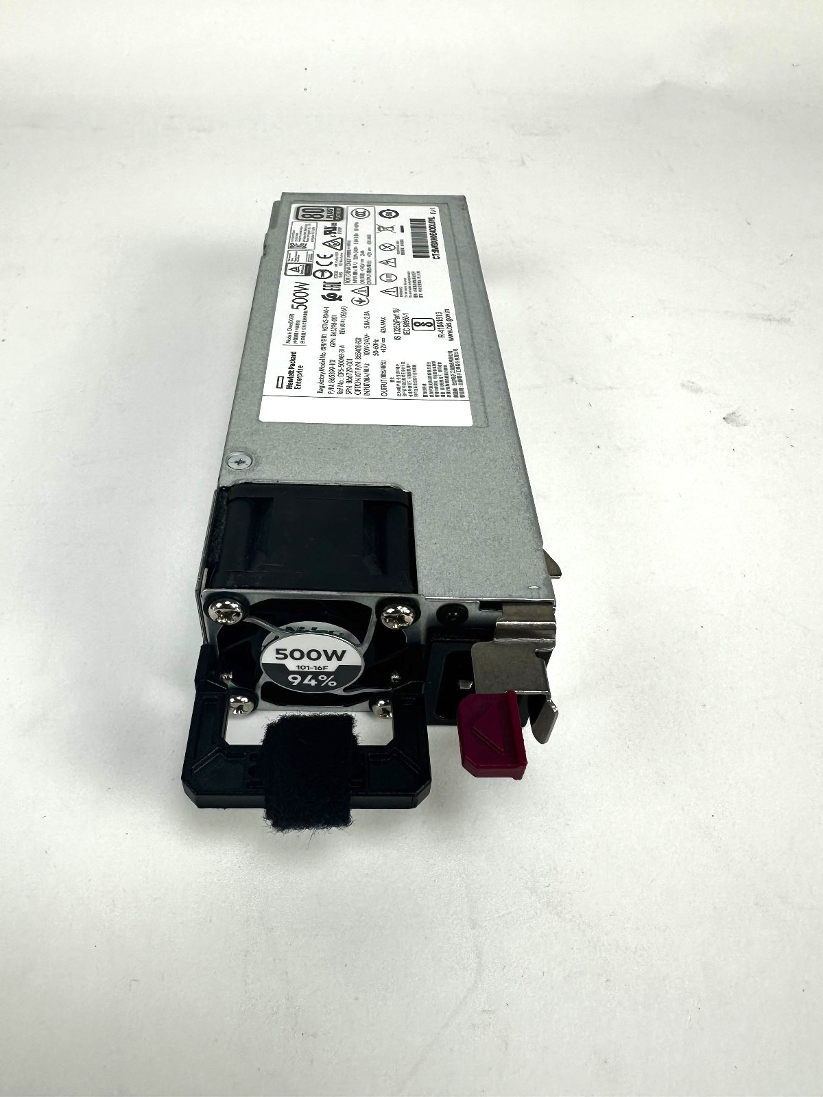 HPE 500W PSU Platinum Hot Plug Low Halogen Power Supply Gen10 Gen11 865408-B21