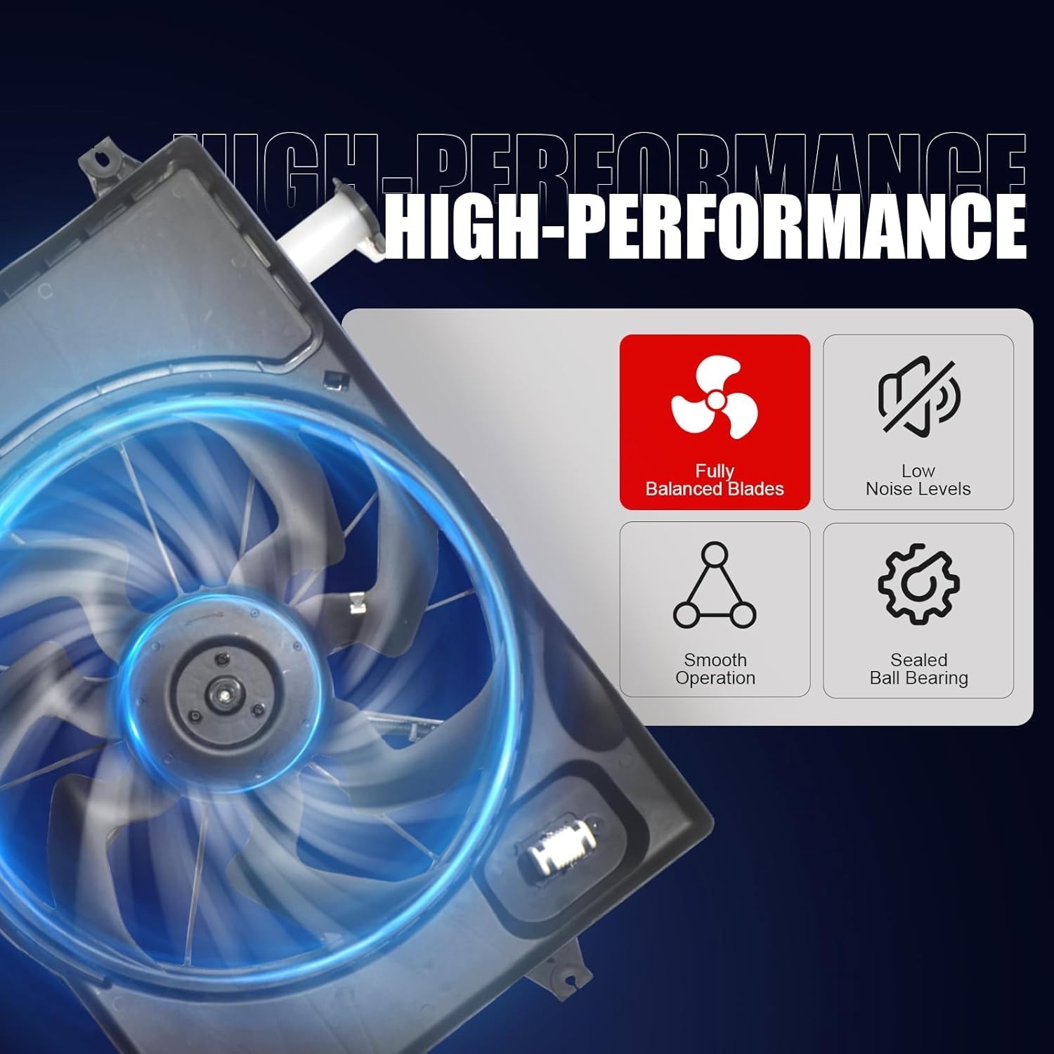 Engine Radiator Cooling Fan Assembly Compatible with 2019 2020 2021 2022 Forte 2
