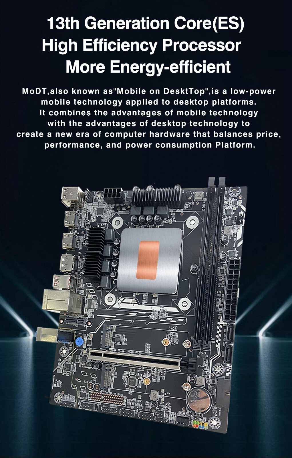 DIY Desktop mainboard Onboard 13th Core CPU Q1J3(i7 ES 0000)12C16T Iris Xe DDR5