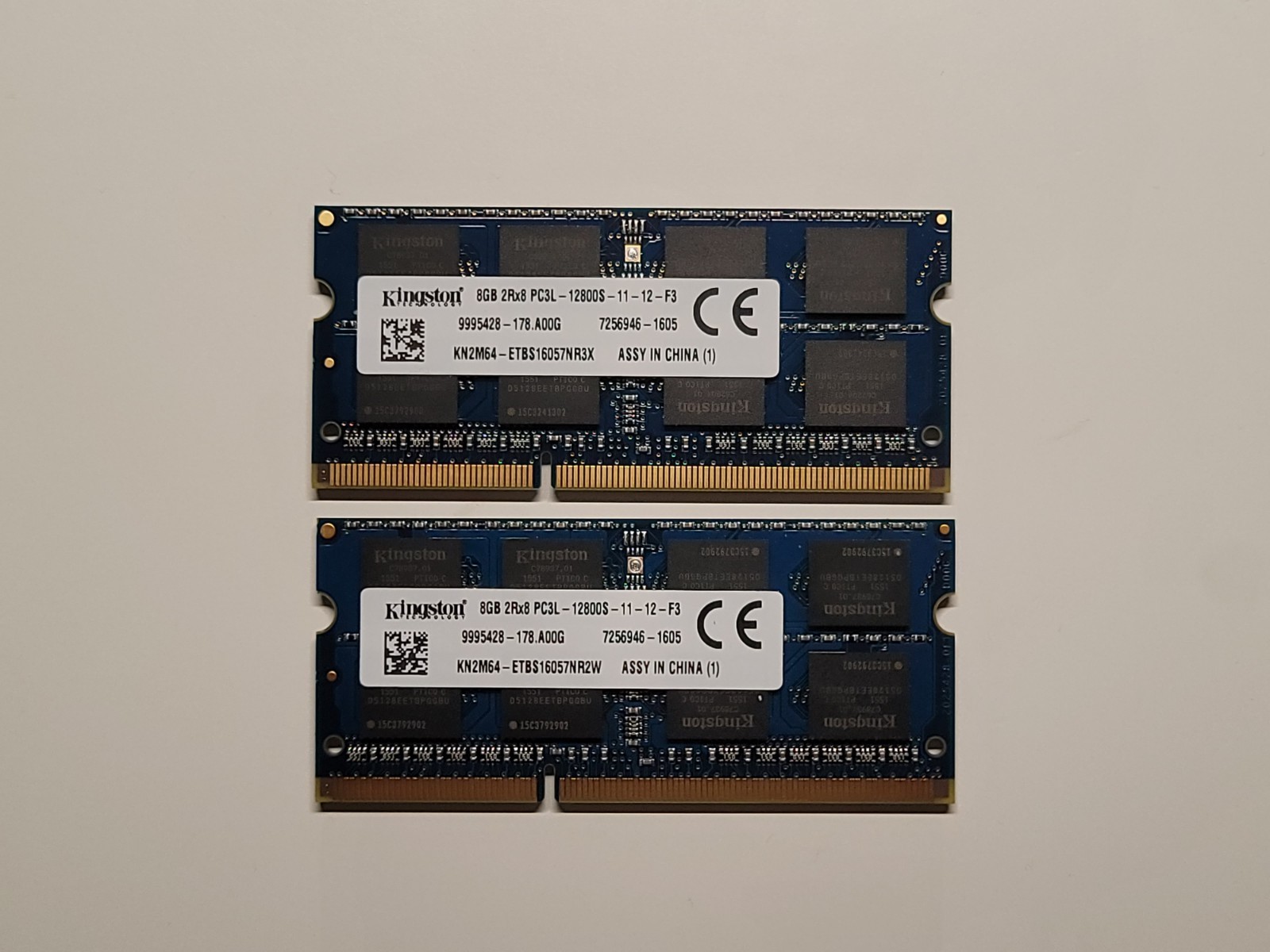 ✅ Kingston 16GB (2x8GB) PC3L-12800S SO-DIMM Laptop Memory OEM | KN2M64-ETB