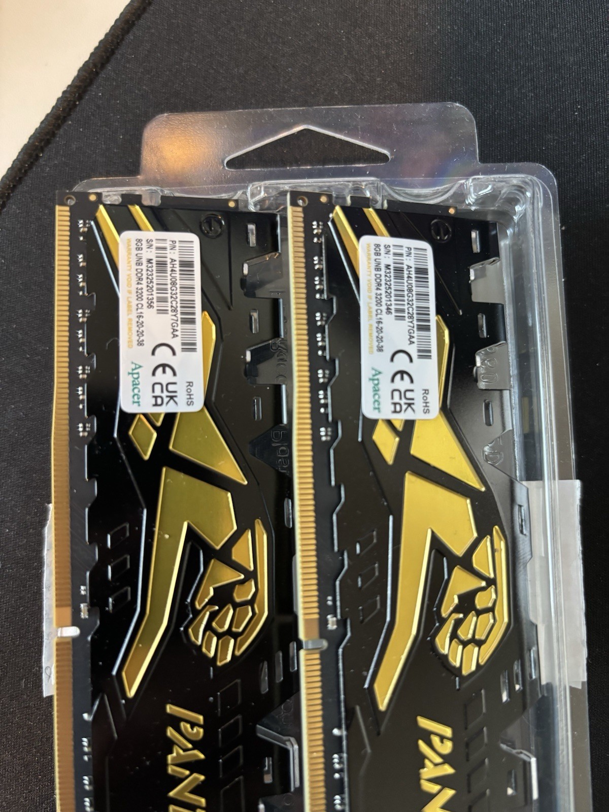 Apacer Panther 16GB (2x8GB) DDR4 3200MHz RAM AH4U08G32C28Y7GAA 16GB Ram Kit