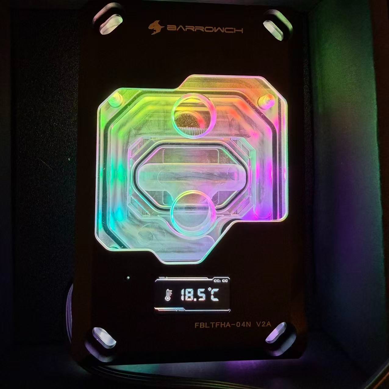 Barrowch TFT Temperature Digital Display CPU Water Block for AMD AM4 AM5 #1303