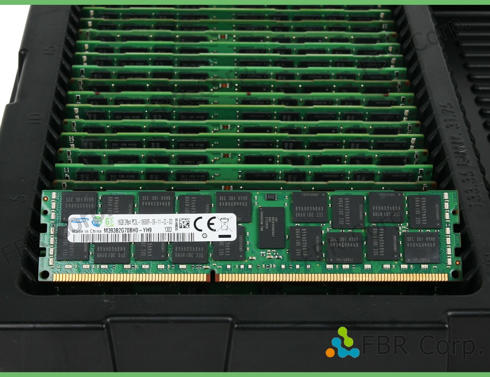 64GB Lot 4 Samsung 16GB PC3L 10600R DDR3L 1333 2RX4 Server RAM M393B2G70BH0-YH9