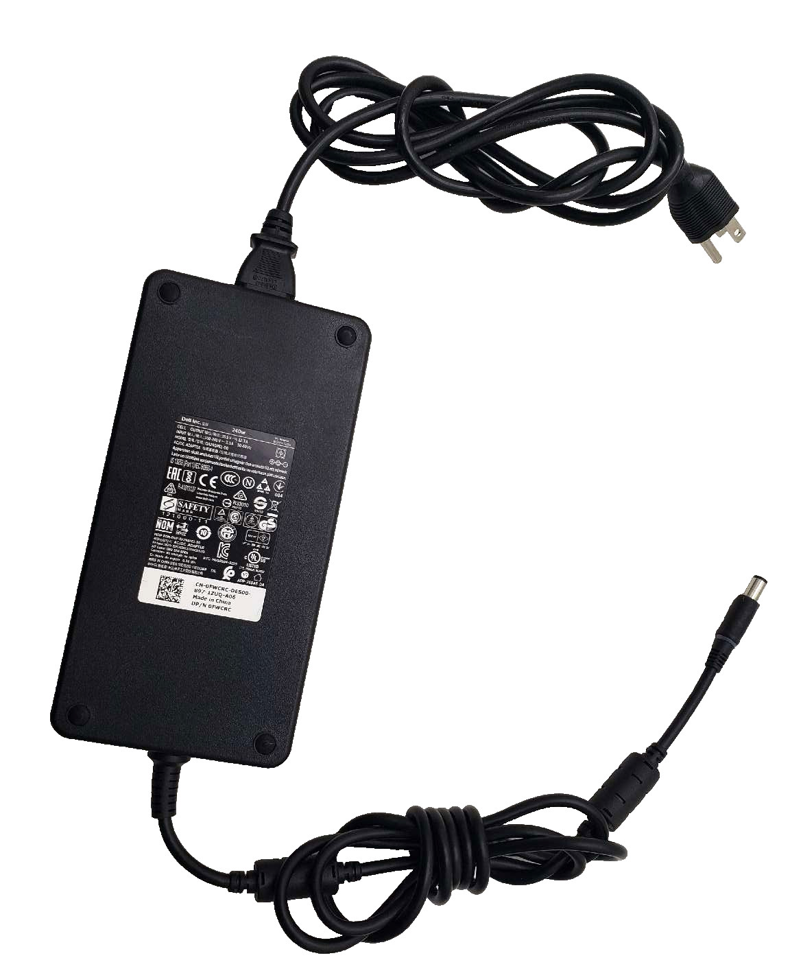 Dell ADP-240AB DA 240W Power Supply W/ Power Cord P/N: GA240PE1-00 Tested