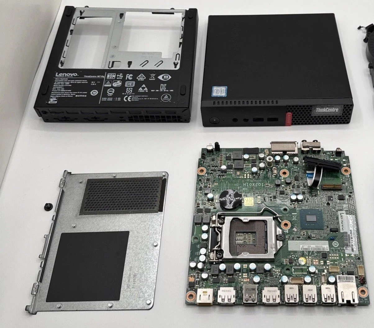 Lenovo M710q Tiny Motherboard + Case + Fan Heatsink Bundle LGA1151 OEM