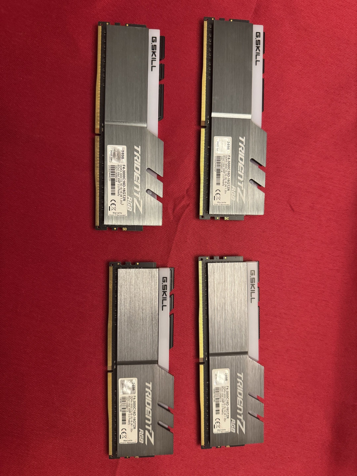G. SKILL Trident Z RGB 16GB RAM AM4 (2 x 8GB) PC4-24000 (DDR4-3000) Memory PC