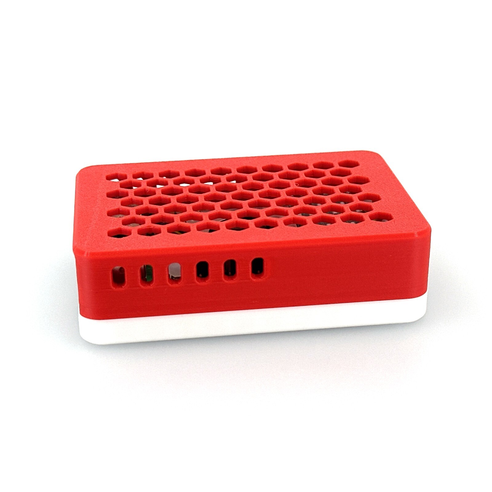 Raspberry Pi 5 Case, Custom 3D Printed with Silicone Bumper Pads, Ventilated