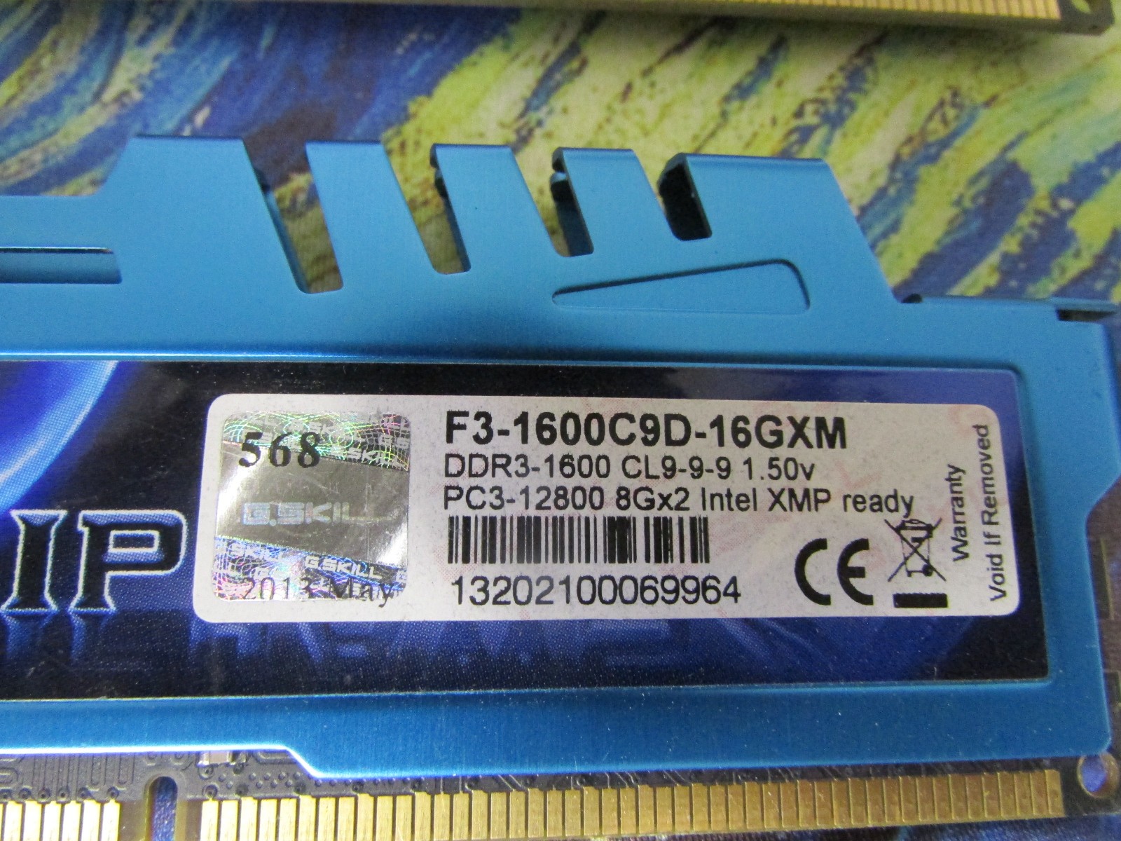 G.SKILL RIPJAWS 8 GB DDR3 DESKTOP RAM PC3-1600 F3-1600C9D-16GXM