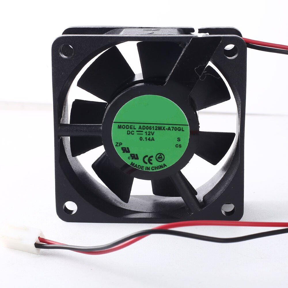 AD0612MX-A70GL DC 12V 0.14A 60*60*25MM 6025 HYPRO bearing cooling fan