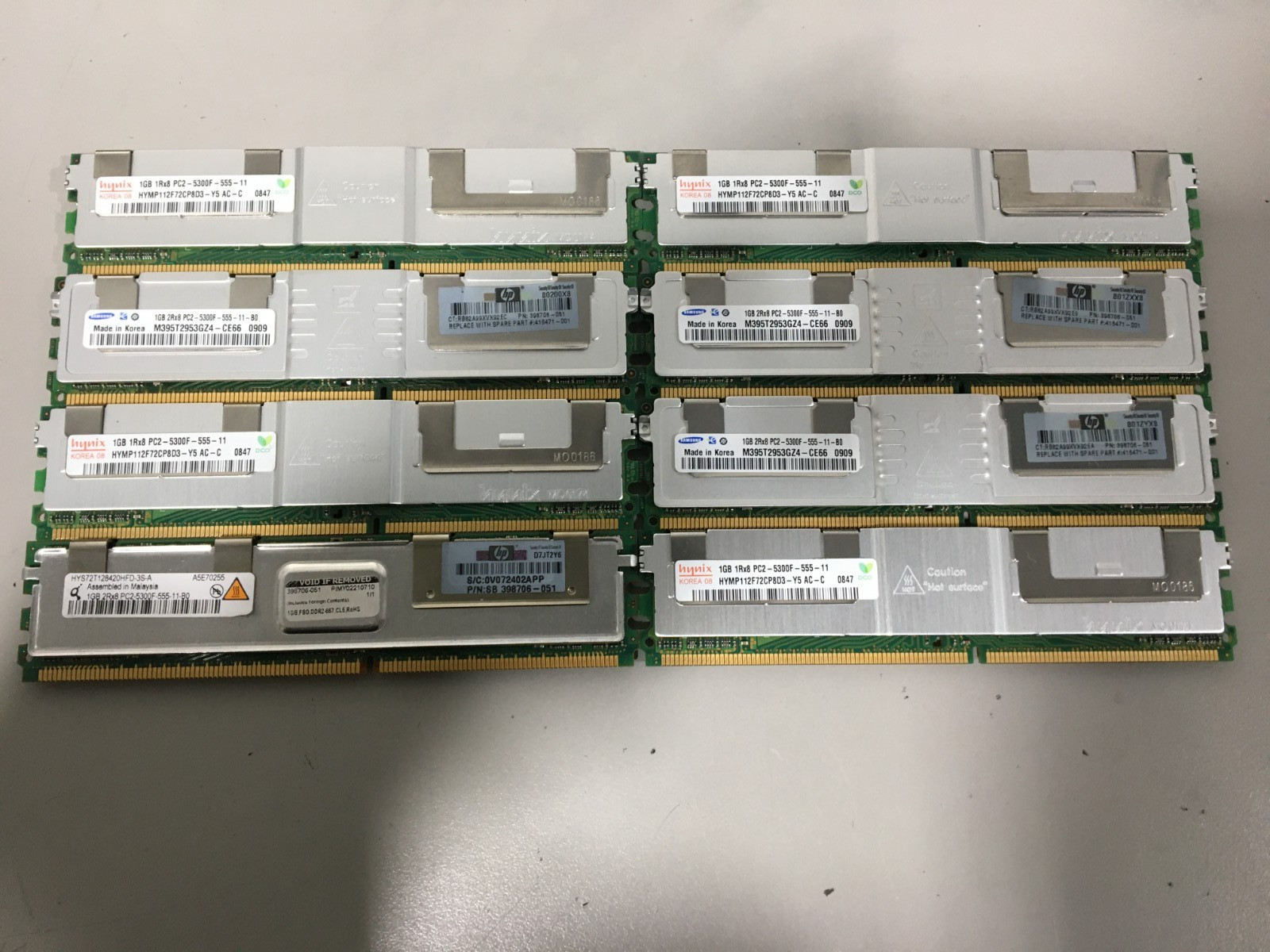 Misc. 8GB Kit 8x1GB 2Rx8 PC2-5300F-555-11 DDR2 Server RAM HYMP512F72CP8N3-Y5
