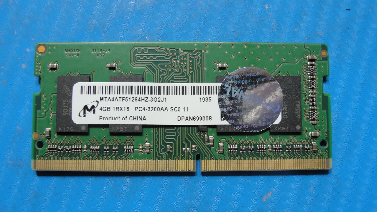 HP 15-cs3065cl Micron 4GB PC4-3200AA Memory RAM SO-DIMM MTA4ATF51264HZ-3G2J1