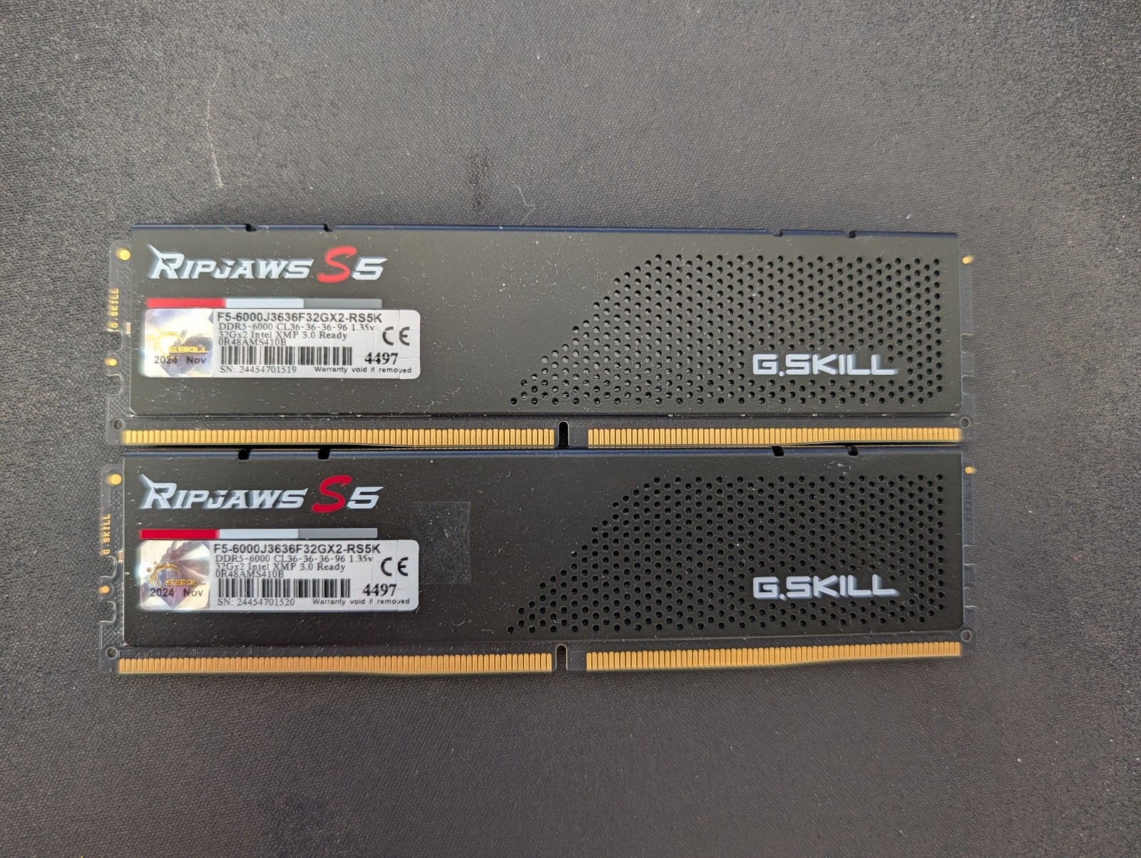 Ripjaws S5 64 GB (2×32) DRAM memory kit – Intel XMP / AMD EXPO