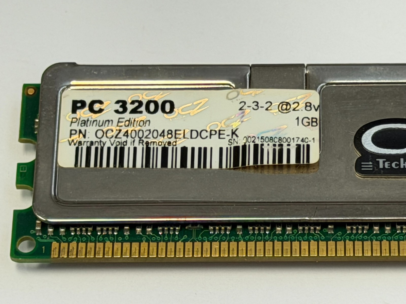 OCZ 1GB (1 Stick) Platinum Ed. PC-3200 DDR 400 Desktop Memory OCZ4002048ELDCPE-K