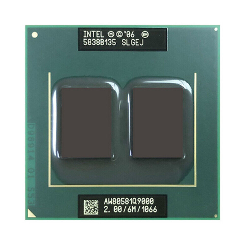 Intel Core 2 Quad Q9000 CPU SLGEJ 2.0GHz-6M-1066MHz Socket P Laptops Processor