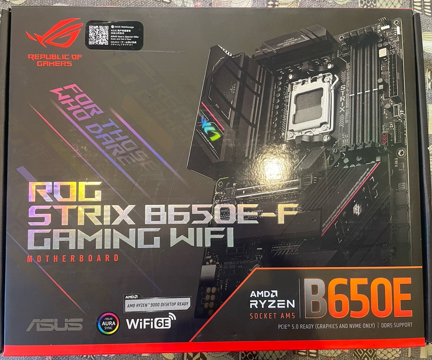 ASUS ROG Strix B650E-F Gaming WiFi Motherboard Socket AM5 (New)