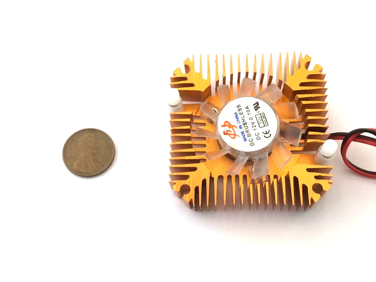1 Piece copper 12v 55mm 2PIN Aluminum Cooling Fan Heatsink Cooler VGA CPU WD A8