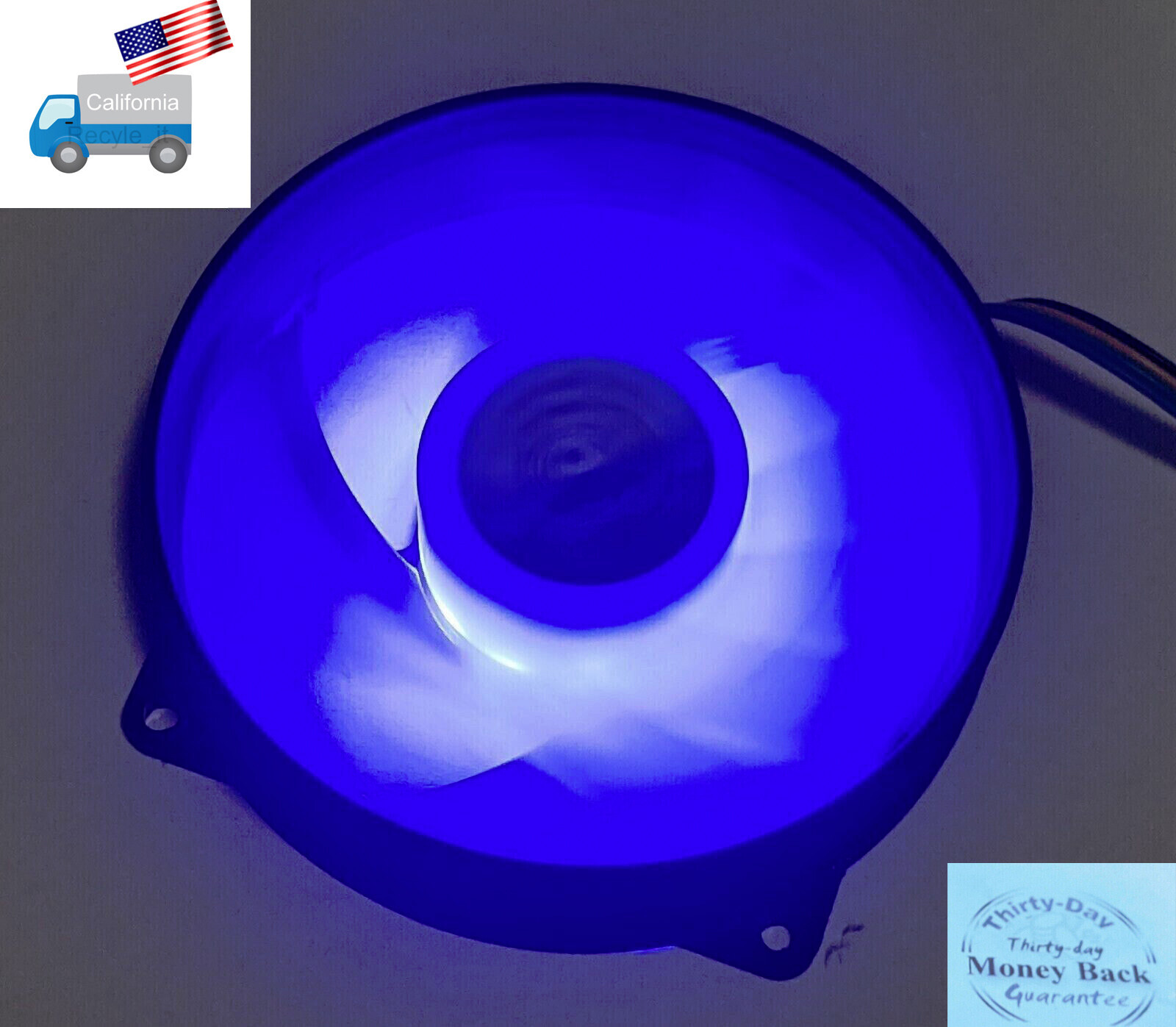 NEW HIGH POWER® Replacement 95mm Blue LED 4pin PWM CPU Cooling Fan on 80mm Frame