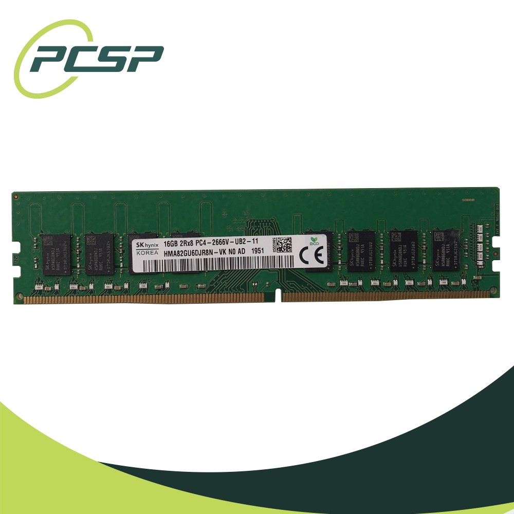 Hynix 16GB PC4-2666V-U 2Rx8 DDR4 UDIMM Unbuffered Desktop RAM HMA82GU6DJR8N-VK