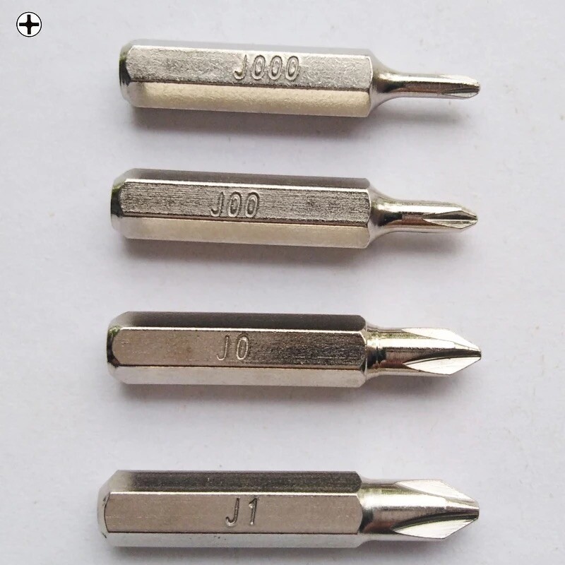 JIS #0 #1 #2 #3 Screwdriver Bit Set for J1 J0 J00 J000 Screws Micro Hex 4mm
