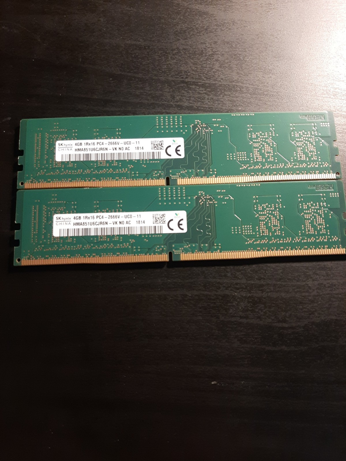 2x 4GB SK Hynix 1Rx16 PC4 2666V UC0 11 RAM