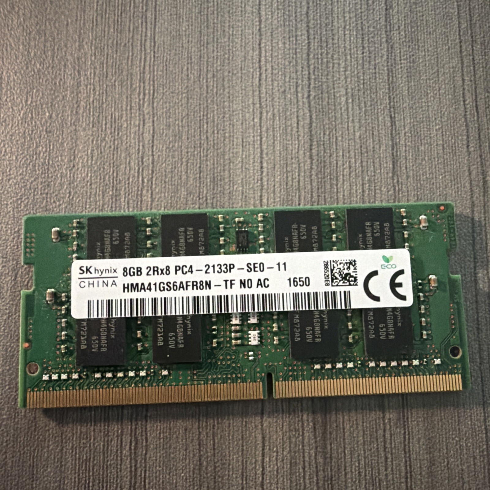 SK HYNIX 8Gb DDR4 2Rx8 LAPTOP SODIMM MEMORY RAM PC4-2133P HMA41GS6AFR8N-TF