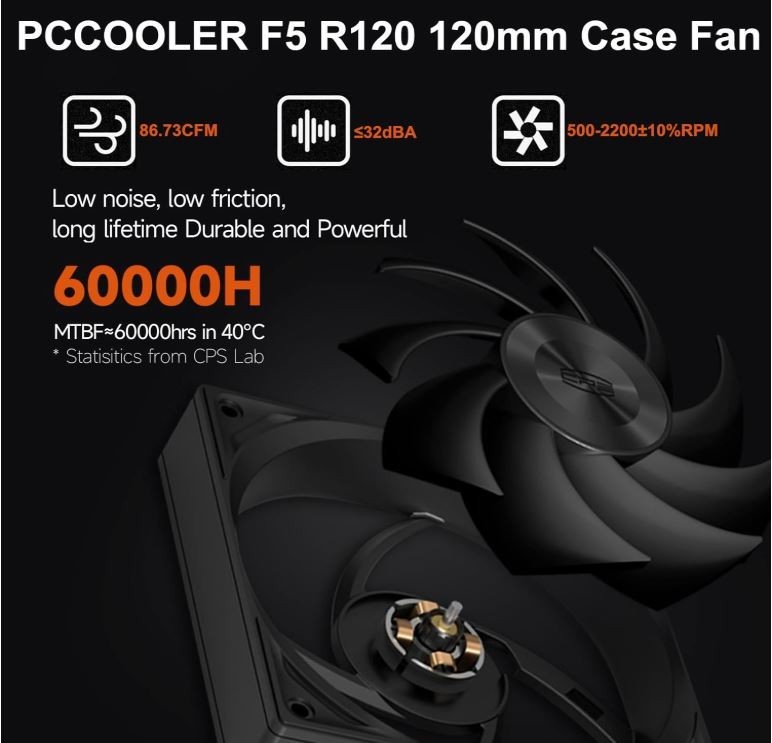 LOT OF PC FANS 120mm GaminG PC Computer Case Cooling Fan BLACK/WHITE FAN BLADES