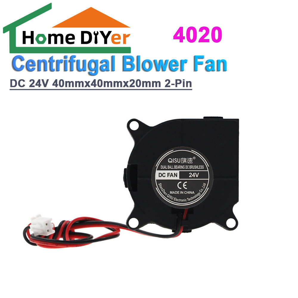 DC 24V 40mmx40mmx20mm 2-Pin Brushless Cooling Cooler Centrifugal Blower Fan 4020
