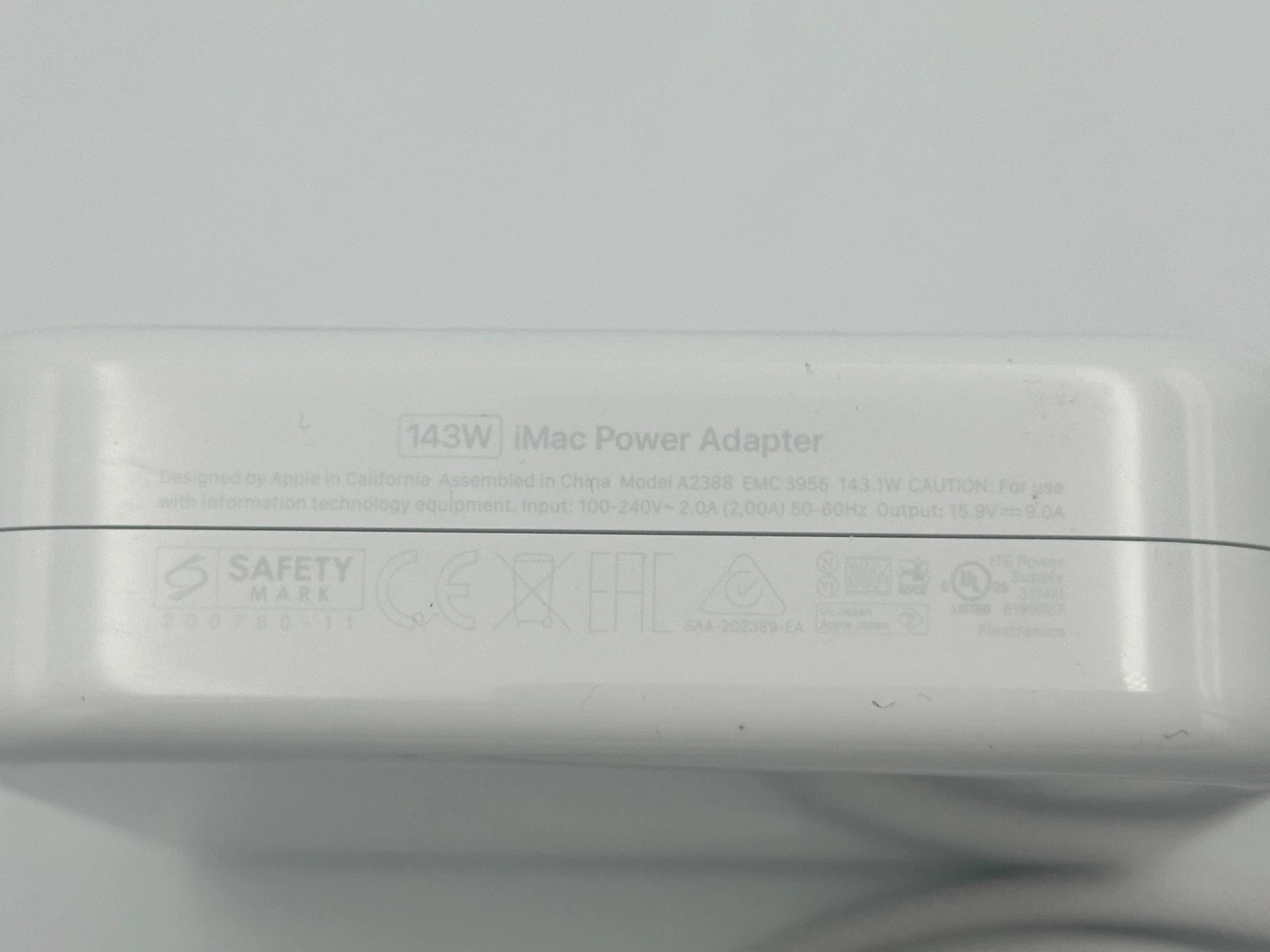 OEM Genuine Apple iMac 24″ M1 143W Power Adapter Silver White A2290 No Ethernet