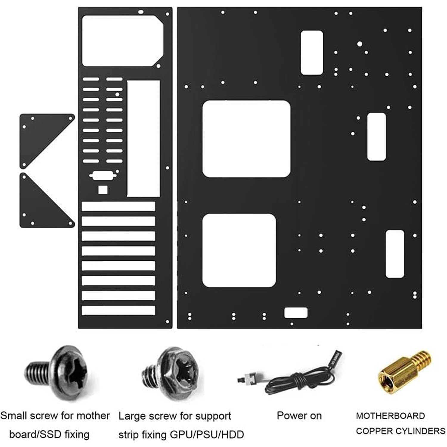 DIY E-ATX Open Gaming Computer Case Rack for ATX/M-ATX Builds