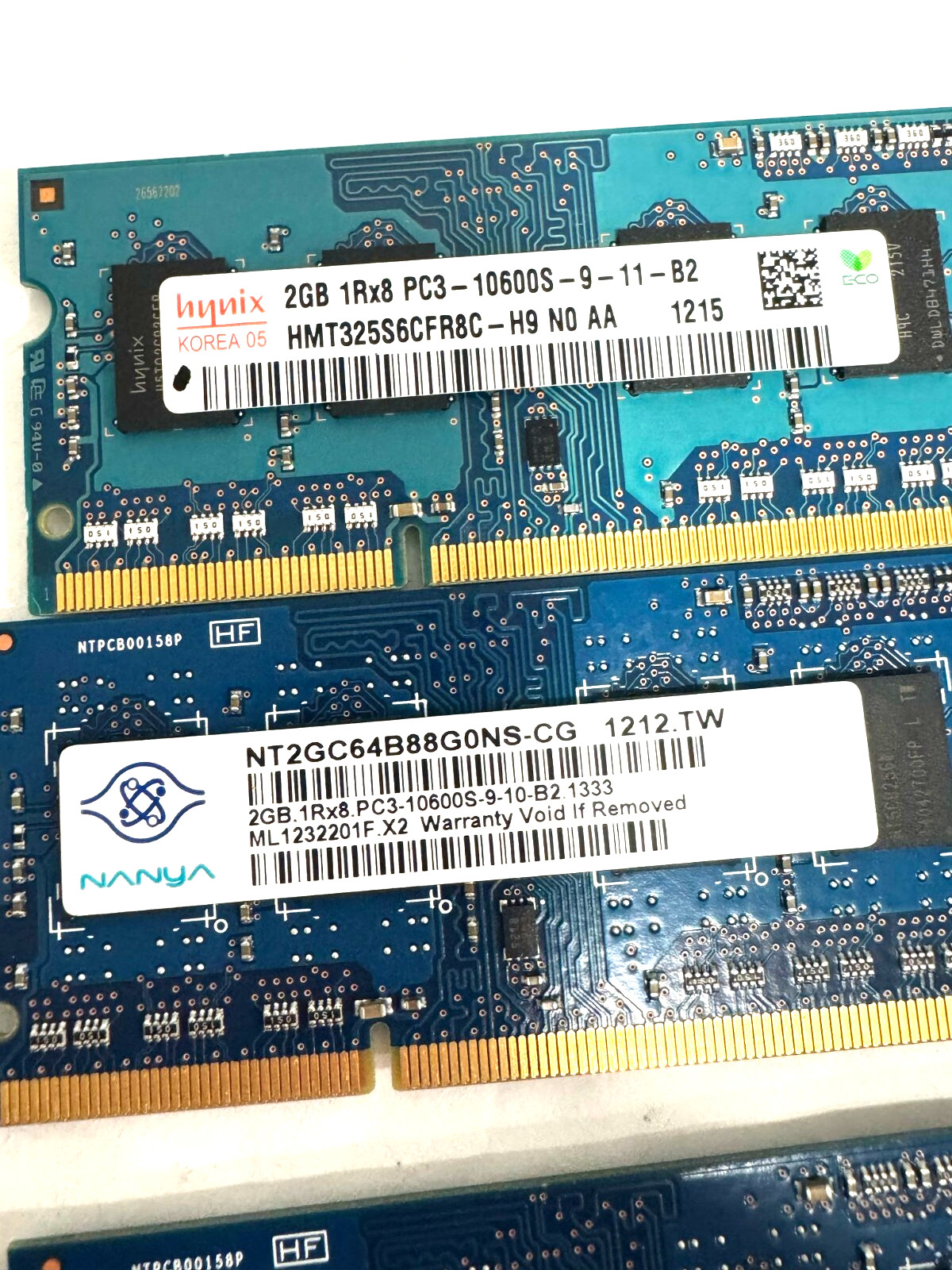 Mixed 8GB (2GB x 4) 1Rx8 PC3-10600S 1333MHz Laptop Memory RAM