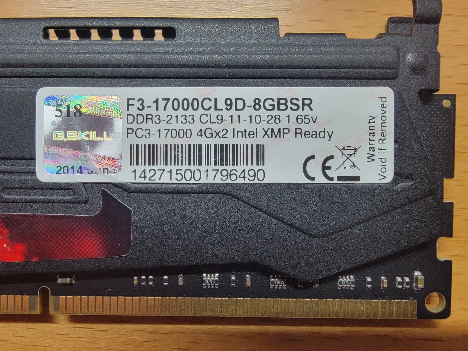 G.SKILL F3-17000CL9D-8GBSR DDR3-2133 CL9-11-10-28 1.65v PC3-17000 4x8GB