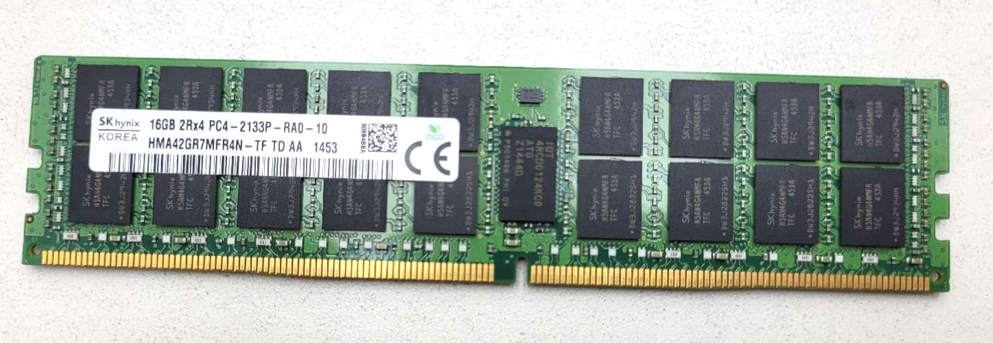 SK hynix HMA42GR7MFR4N-TF 16GB DDR4 ECC RDIMM 2Rx4 PC4-2133P RAM Tested