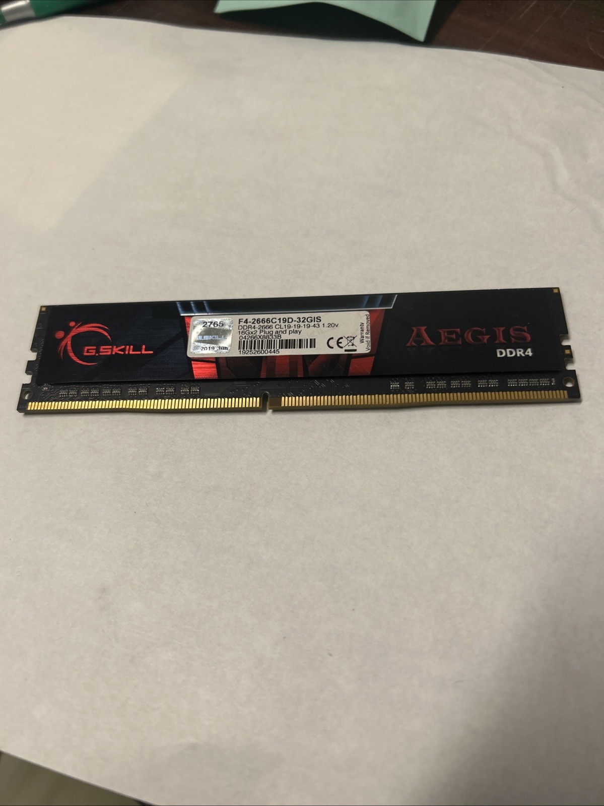 G. SKILL Aegis 16GB (1 x 16GB) PC4-21300 (DDR4-2666) Memory