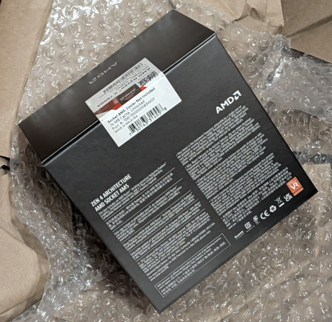AMD Ryzen 9 7900X Processor 12 Cores/24 Threads – Unlocked AM5 CPU – New/Sealed