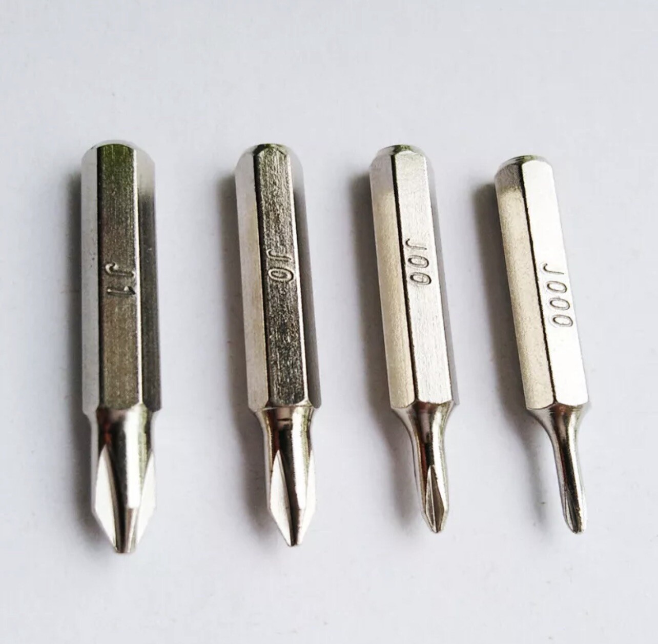 JIS #0 #1 #2 #3 Screwdriver Bit Set for J1 J0 J00 J000 Screws Micro Hex 4mm