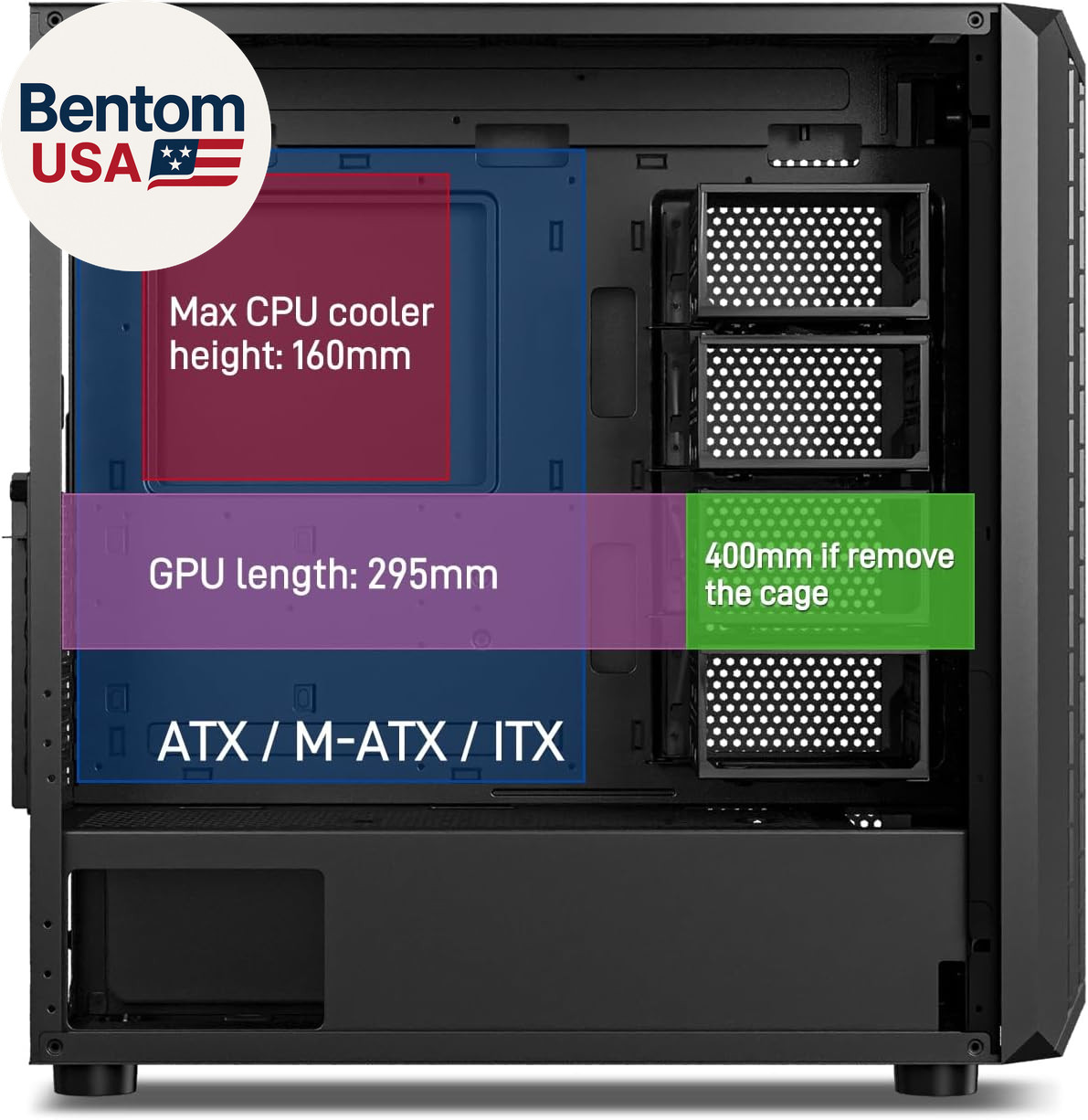 Classico Storage Master ATX NAS Computer Case Mid Tower with 4X120Mm Fans, USB 3