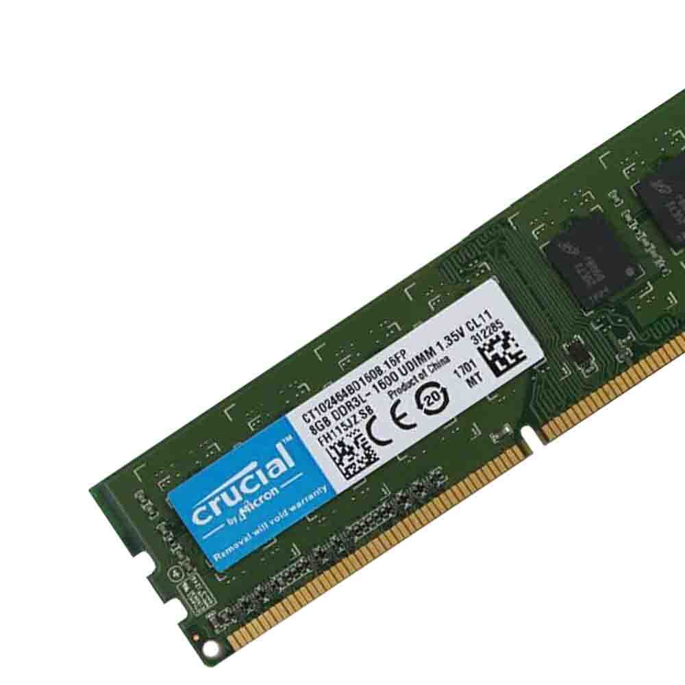 32GB 16GB 8GB DDR3L 1600MHz PC3L-12800 1.35V DIMM Desktop Memory For Crucial LOT