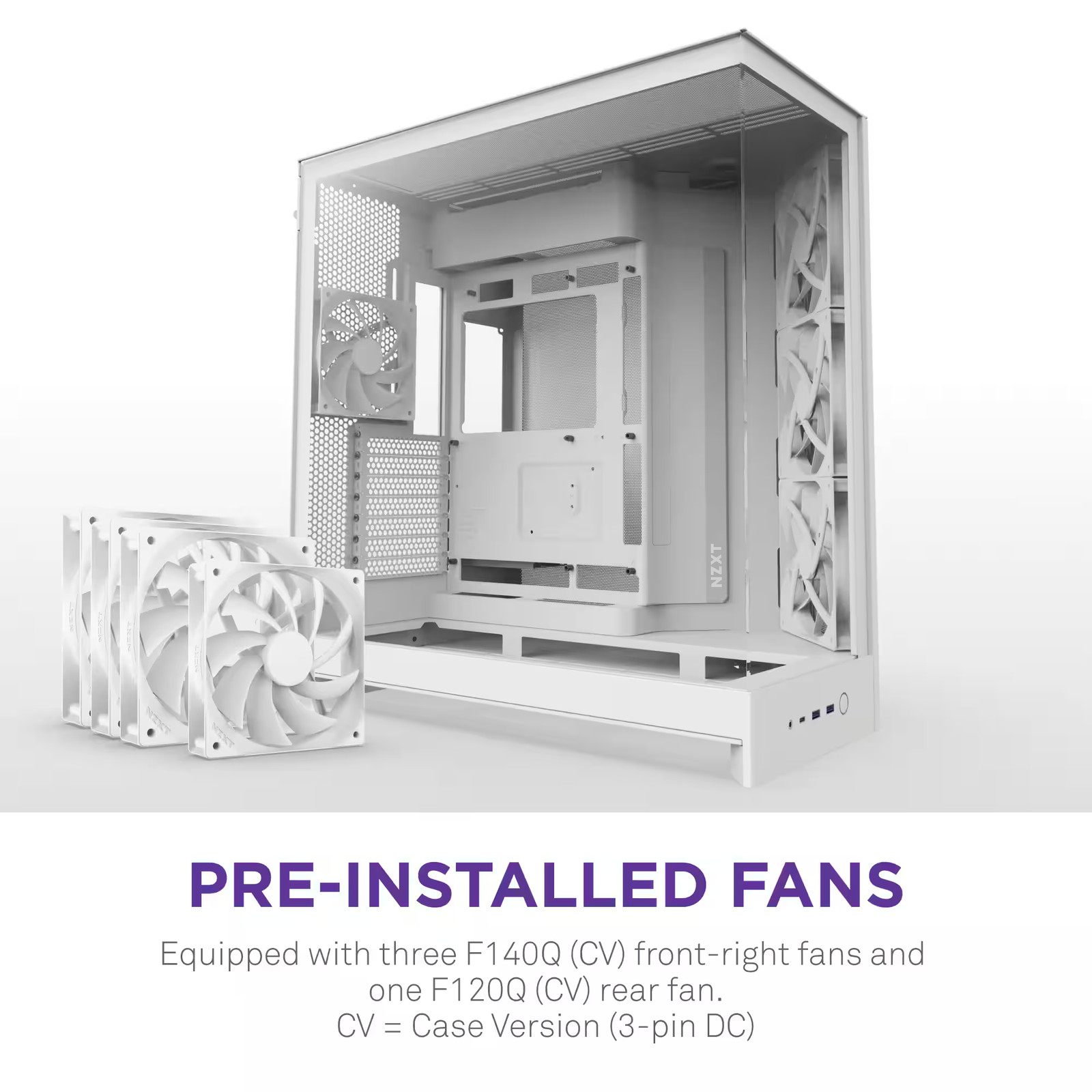NZXT – H9 Flow 2025 ATX Mid-Tower Dual-Chamber PC Case – White…
