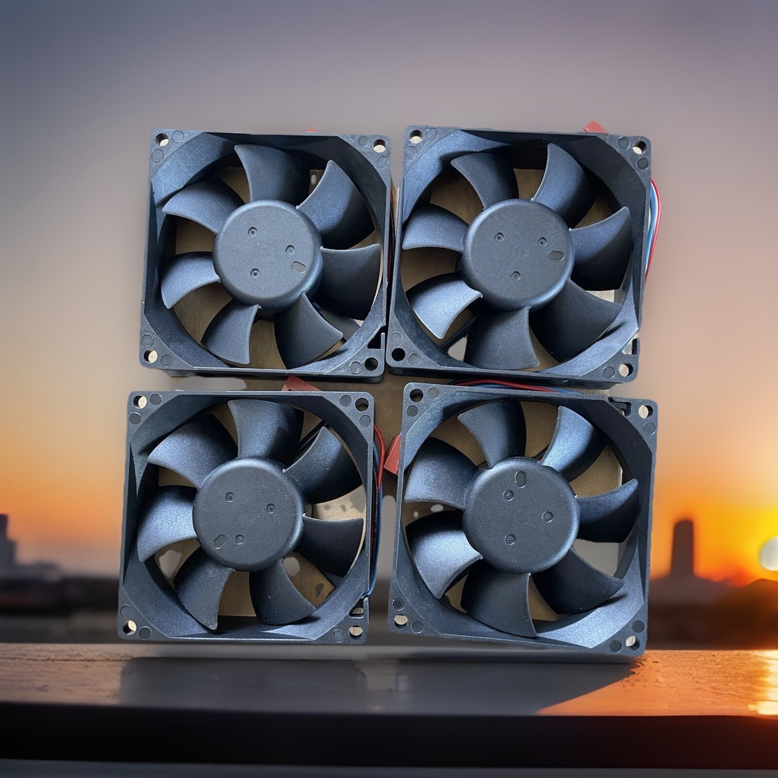 Lot of 4 Delta AFB0812M 80mm 12V DC Brushless Cooling Fans Server PC