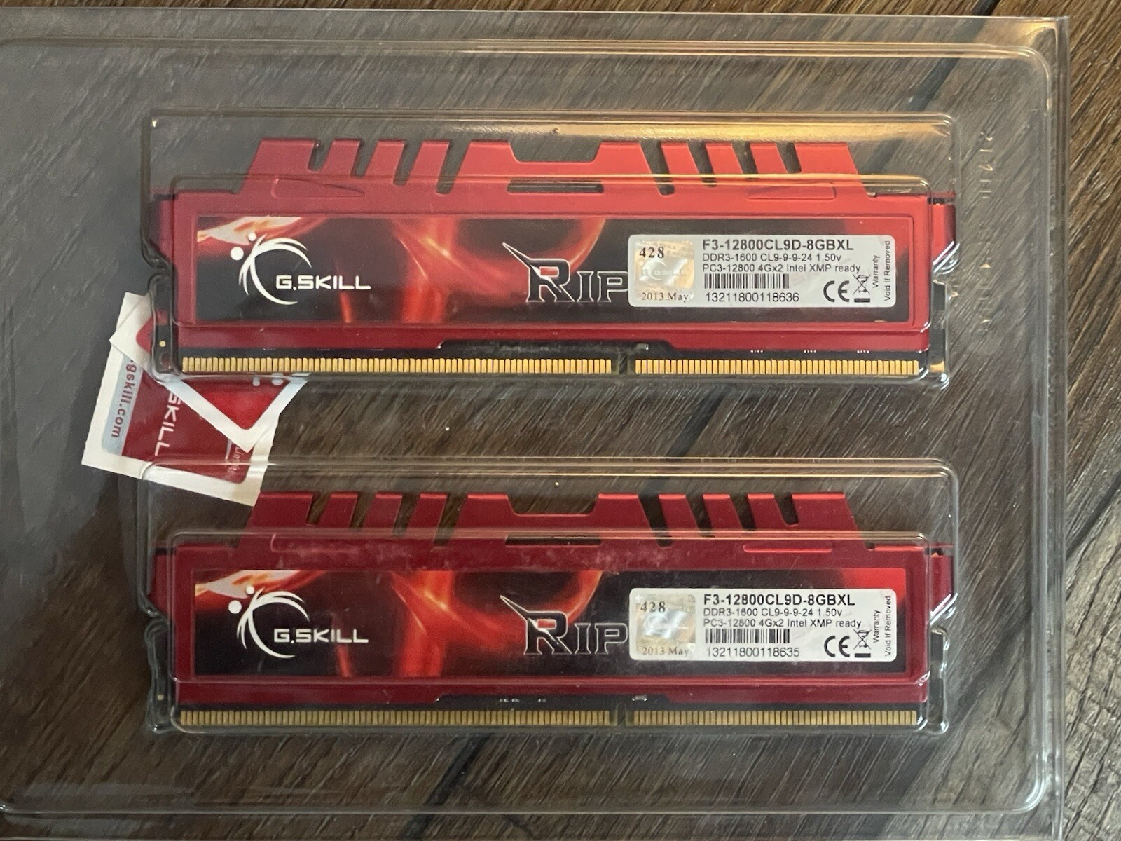 G Skill DDR3-1600 4gx2 Intel XMP Ready