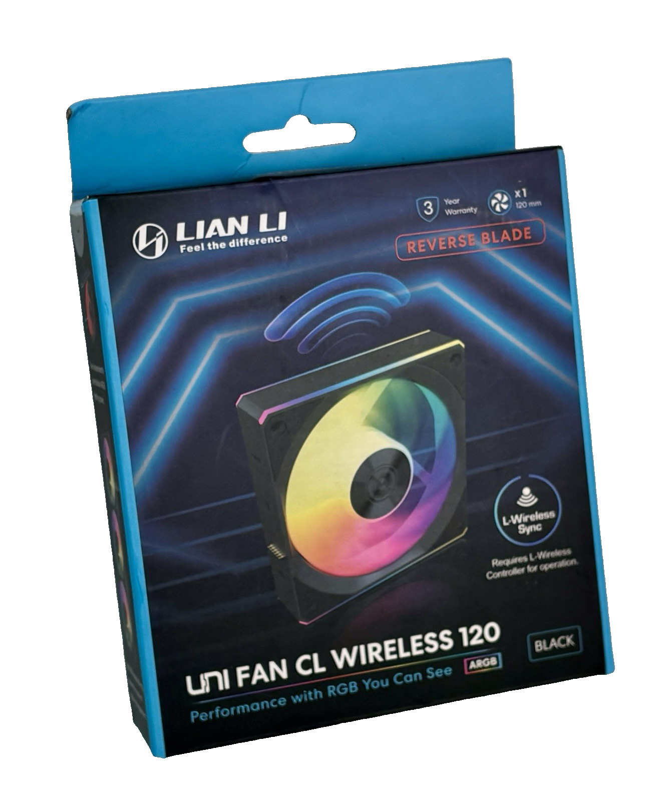 Lian Li UNI Fan CL Wireless 120 Single Pack Reverse Blade White 12RCL1W1W NEW