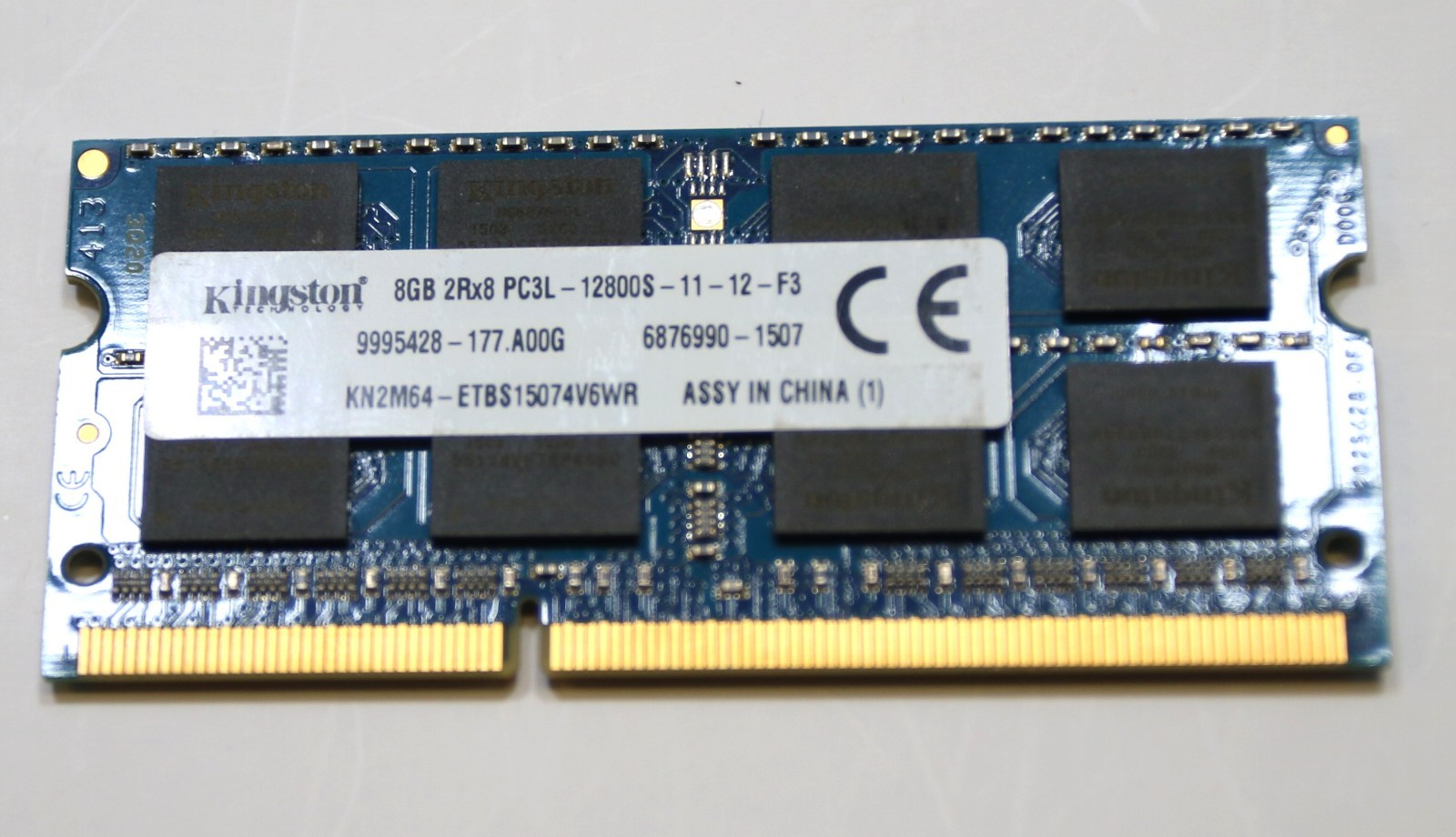Kingston 8GB Laptop Memory RAM KN2M64-ETB DDR3 PC3L-12800S SODIMM