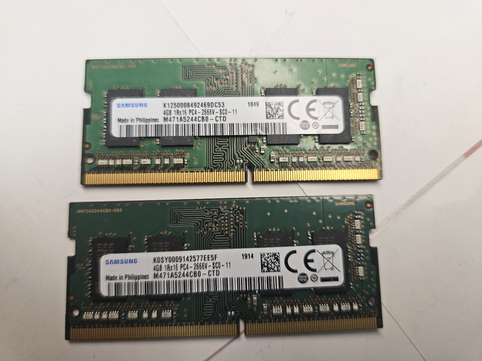 Samsung 8GB (2x4GB) PC4-2666V DDR4 SODIMM Laptop RAM Matching Pair