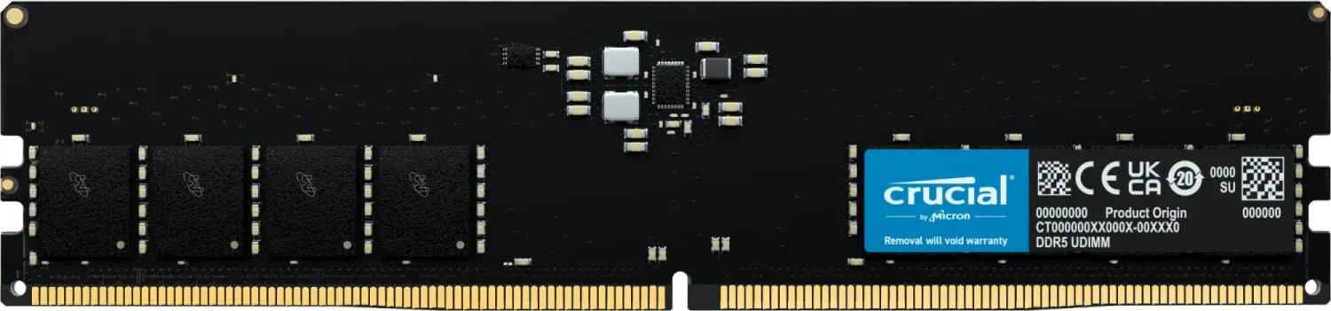 CT32G56C46U5 Crucial – 32GB DDR5 – 5600 MHz DIMM 288-pin – Unbuffered