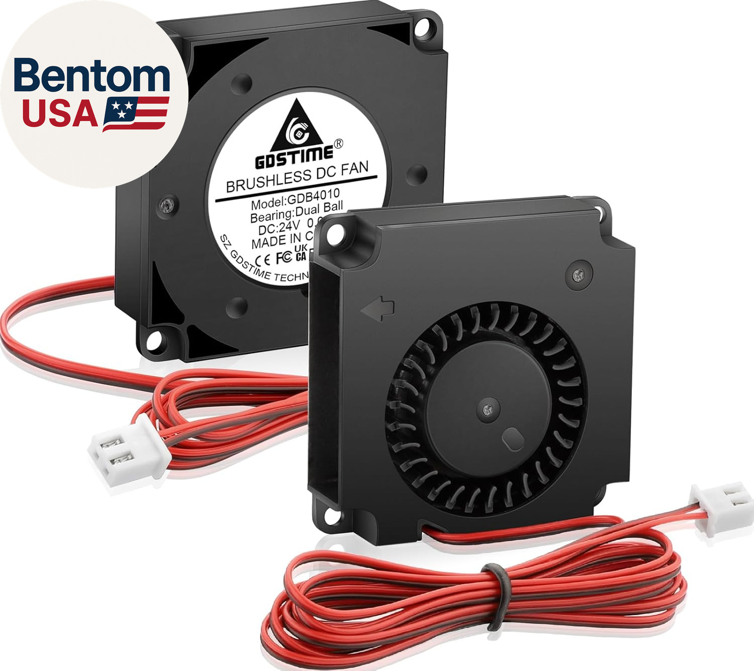 40Mm X 10Mm 4010 Blower Fan 24V Dual Ball Bearing, Ender 3 Upgrade 24 Volt DC Br