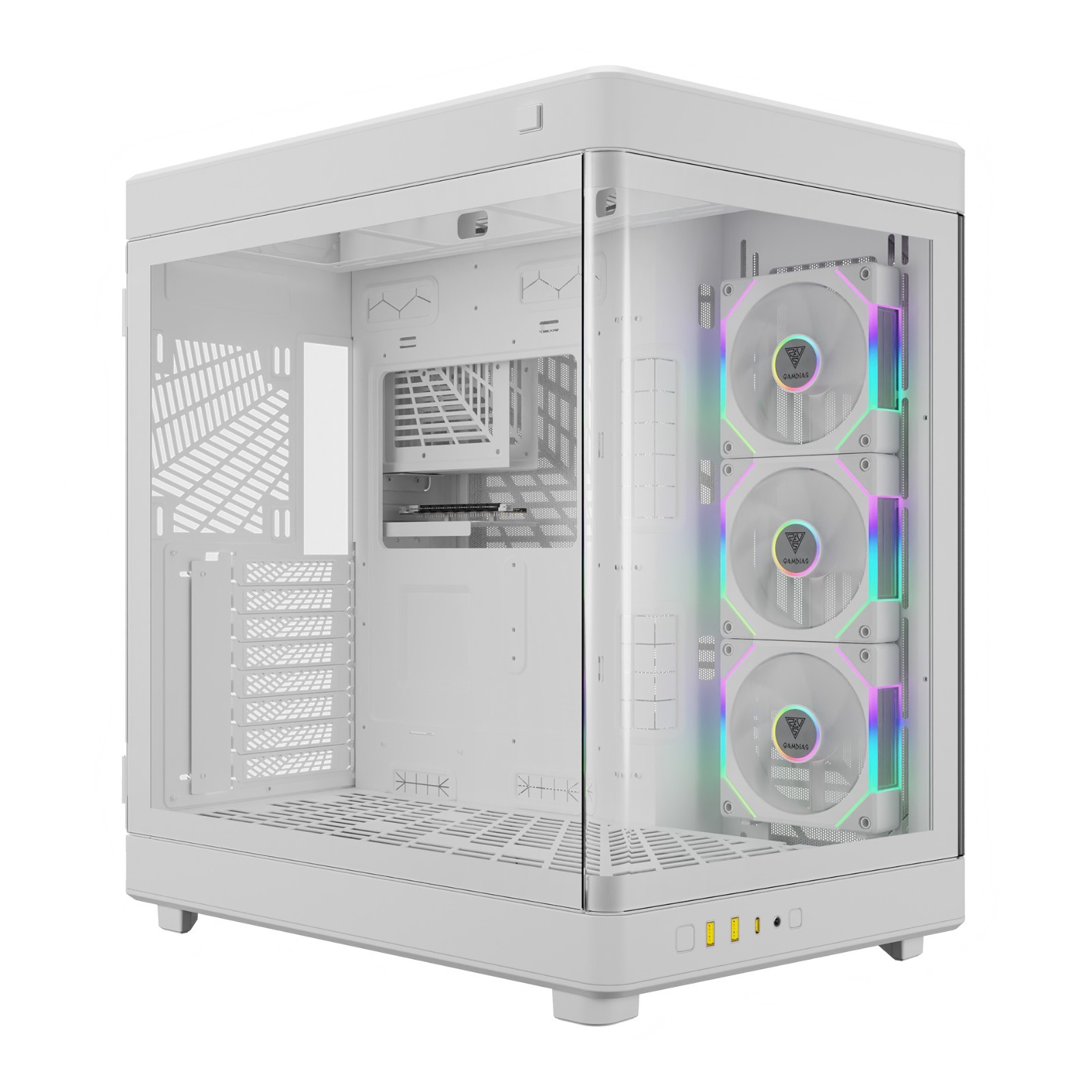 GAMDIAS NESO P1 BR PC RED Aquarium Case Supports Liquid Cooling 420 FULL Tower