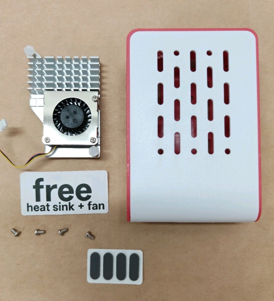 Raspberry Pi 5 Case Plus (FREE FAN HEATSINK) Combo Kit Pi5 Case & Heat Sink Set